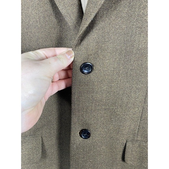 Pronto Uomo Couture 100% Lambswool Blazer Sport Coat Jacket Brown 42R Mens - Picture 7 of 9